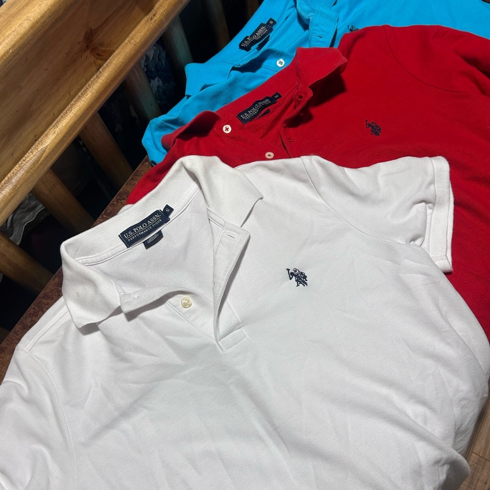 U.S. Polo Assn. Men's Polo Shirt - White, Red, Blue